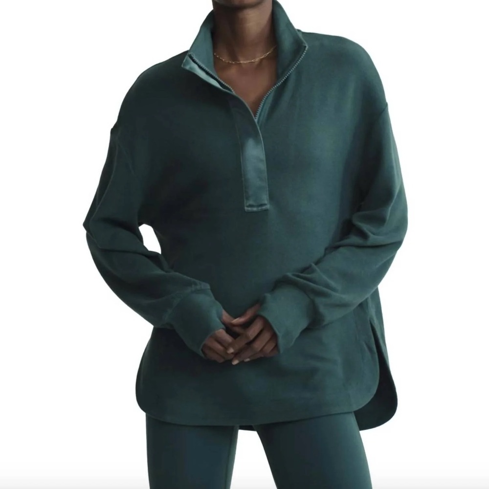 Varley Roeder Half Zip Midlayer in Conifer